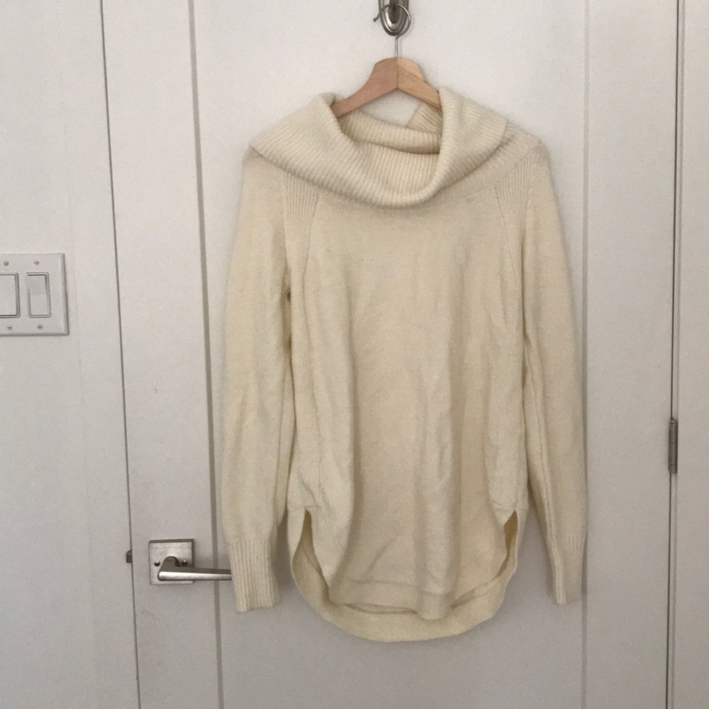 Anthropologie fall white sweater
